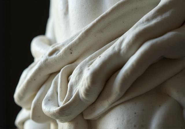 Dettaglio scultoreo di Michelangelo in una chiesa di Roma